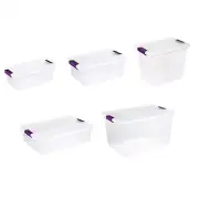 17531712 Clearview Storage Box with Latched Lid - 15 Qt. 17"L X 11-1/8"W X 6-1/2