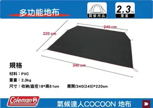 【MRK】Coleman 氣候達人COCOON 地布 萬用地布 露營地布 CM-10480