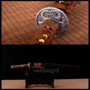 Hand Forged Folded Steel Real Japanese Wakizashi Samurai Sword Full Tang Sharp.
