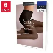 Silks Essentials Silky Sheer Leg Pantyhose, 6 Pairs