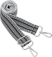 [ZOOEASS] Silvery Buckles Wide Shoulder Strap Adjustable Replacement Belt Crossbody Canvas Bag Handbag, Wide: 1.4"(3.5cm)color6, Wide: 1.4"(3.5cm)
