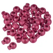 Cord Locks, 30 Pack Ball Spring Toggle Stopper, Rose Red