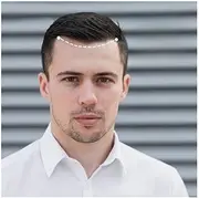 Mens Wig Hair Hairline Toupee for Men V Shape Human Hair Forehead Hairline Transparent Thin Skin Hair Patch Mens Toupee(1B Off Black,Size-5x16cm)