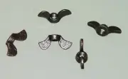 5 Tattoo Machine Iron Bat Wing Nuts Binder Base Plate Made In USA