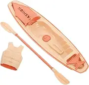 Totority 1 Set Realistic Plastic Kayak Models with Paddles and Life Jackets Detailed Indoor and Outdoor Decoration Unique Nautical Tabletop Ornament for Home and Boating Enthusiasts