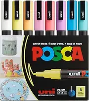 Posca PC3M Fine Tip Soft Colors Marker Pen (8 Pieces Set)