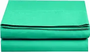 Elegant Comfort Premium Hotel Quality 1-Piece Flat Sheet, Luxury and Softest 1500 Premium Hotel Quality Microfiber Bedding Flat Sheet, Wrinkle-Free, Stain-Resistant, Queen, Paradise Teal