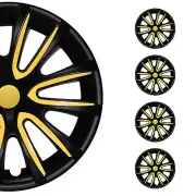 16" Wheel Covers Hubcaps for Buick Encore Black Matt Yellow Matte (for: Renault)