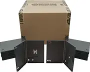 (100) VGBR15GCDG Dark Gray 1 Disc Nintendo GameCube Replacement Box Cases 15MM