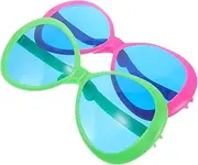 [SUPVOX] 2pcs Big Sunglasses Funny Eyeglasses Funny Party Sunglasses Funny Eyeglass Party Photo Booth Props Pool Party Glasses Party Supplies Fun Glasses Plastic