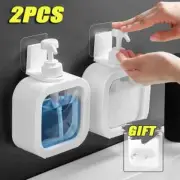 2Pcs Bathroom Soap Dispenser Liquid Dispenser Bottle Hand Sanitizer Container