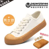 在飛比找momo購物網優惠-【Paperplanes】韓國空運。男女款帆布休閒餅乾鞋/版