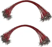 Sets Fishing Wire Trace Leader Rig Steel Snap Tackle Lure Swivel Versatile for Style Pcs