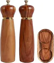 Pepper Grinder - Salt Pepper Grinder Mill - Adjustable Manual Wooden Kitchen Tools for Table Setting Storage Camping Dining Kitchen Picnic Home Decor