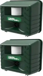 2PC Yard Sentinel Ultrasonic Animal Repellent,Waterproof Ultrasonic Cat Repeller