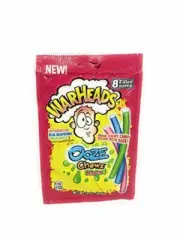 Warheads 8 Filled Ropes- Watermelon, Blue Raspberry, Green Apple OOZE Chewz
