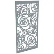 ProtectorAl 300-1200w x 1201-2400h Silver Brushed/Gloss White Roses Unframed Composite Deco Panel