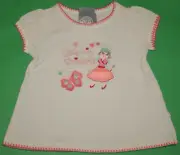 3 3t NWT Pumpkin Patch FAIRY PRINCESS White Peach Pink Stretchy SHIRT Top Girls