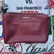 Rebecca Minkoff Women's Mini MAC Crossbody Leather Bordeaux Bag $195