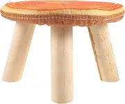 ETHZZLE Cute Wooden Boys and Girls Stool Small Decorative Low Step Stool for Bathroom Reusable Foam Solid Wood Construction