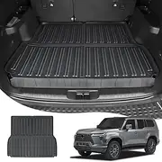 Car Trunk Mat Decoration Fit for 2024 2025-Present Lexus Gx550 Gx550h Black TPE Waterproof Scratch-Proof Carpet Mat Interior Modification Accessories (Tail Box mat/5 Seats)
