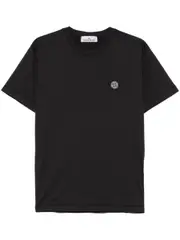 [Stone Island] Stone Island-T-Shirt In Jersey Di Cotone Slim Fit Con Patch Logo-Uomo M
