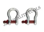 2PC 3/4" D Ring Bow Shackle Screw Pin Clevis Rigging Jeep Towing Recovery