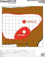 Champion Deer Vitals Paper Target, 14x18, 12ct One Size, Multi