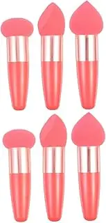 [MERRYHAPY] 2sets Portable Makeup Pens Multipurpose Sponges for Women Heart Shaped Beauty Makeup Tool Pen Set 3pcs*2