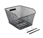 Bike Basket Wire Mesh Bike Rear Basket For Extra Rear Storage Road MTB Hybrid