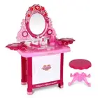 Kids Pretend Makeup Play Set Dressing Table Chair Girls Toys Children Keezi