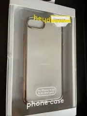 heyday Apple iPhone SE (2nd Gen) / 8 / 7 / 6 Clear Case - Gold Bumper