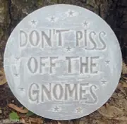 Gnome plaque mold garden casting reusable mould 7.75" x 3/4" thick