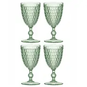 4x Tate Geometric 350ml Acrylic Wine Glass Stemware Cocktail Drink Cup Forest