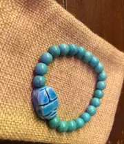 Egyptian Beaded Pharaoh Scarab Children Bracelet Unique