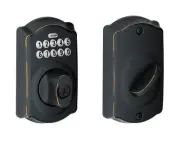 Schlage BE365 CAM 716 Camelot Keypad Entry with Flex-Lock, Aged Bronze