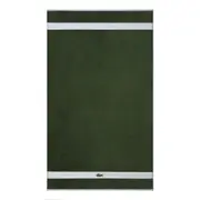 Lacoste LCASUAL Cotton Sporty Bath Towel Compact Soft Absorbent 70x140cm Vert