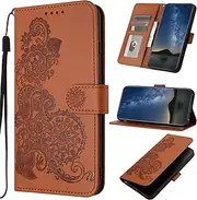 Compatible with Samsung Galaxy A73 5G Case,Compatible with Samsung Galaxy A73 5G Magnetic Flip Phone Cover Brown