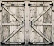 RUSTIC GRAY BARN DOORS COMPUTER MOUSE PAD 9 X 7 FABRIC AND RUBBER