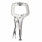 6.5 Inch Heavy Duty C Clamp Locking Pliers Carbon Steel with Swivel Pads for Woodworking Welding Adjustable Table Grip