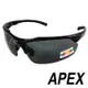 APEX J91偏光眼鏡-黑 (可加裝近視內框) 戶外 自行車 跑步
