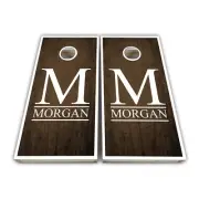 Antler Personalized Monogram Cornhole Board Wrap Corn Hole Skin 3M Decal SET (2)