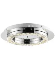 JONATHAN Y Cristal 18in Integrated Glam LED Flush Mount