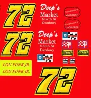 #72 LOU FUNK jr. Deep's Market 1/64th Waterslide Decals