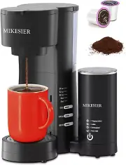 3IN1 Single Serve Coffee Maker for K Cup & Ground, Small Coffee Machine with Mil