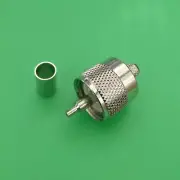 (QTY 5) UHF Male Crimp Connector RG59/U & RG62/U - USA Seller