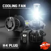 H4 9003 Super White 40000LM Kit LED Headlight Bulbs High Low Beam Combo 2 (for: Smart)