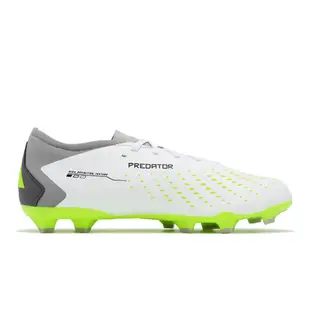 adidas 足球鞋 Predator Accuracy.3 FG 愛迪達 白綠 短草場適用 男鞋 ACS GZ0014