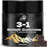 3 in 1 Shilajit Ashwagandha Gummies, 3 in 1 Gummies for Men, Shilajit, Sea Moss and Ashwagandha, 30-Day Supply | Energy, Focus and Immune Support (1)