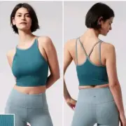 ATHLETA High-Neck Crop Tank (Borealis Green-Color)-XXS